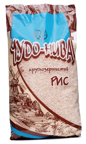 Рис круглозернистий шліфований Чудо-Нива, 0,9 кг